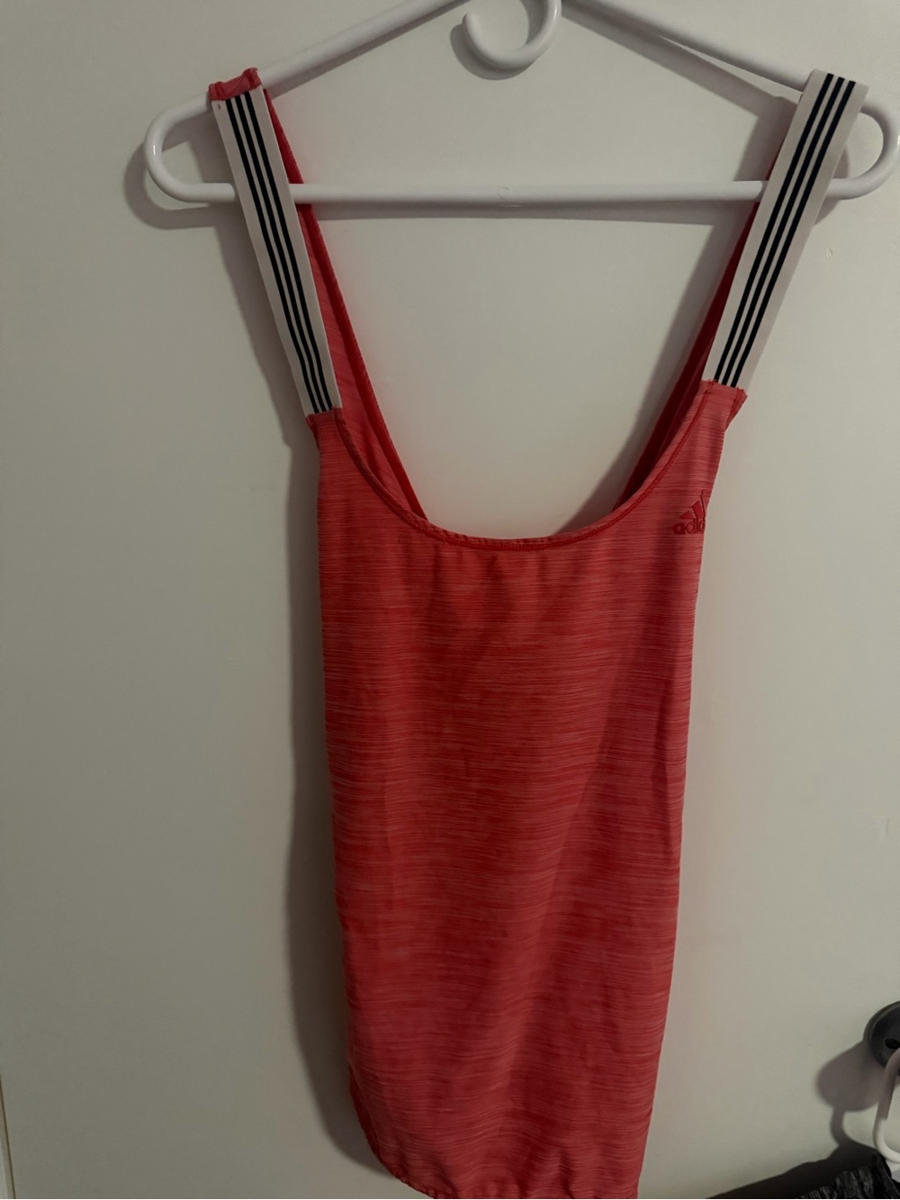 adidas Coral Tank Top with Black-and-White Striped Straps